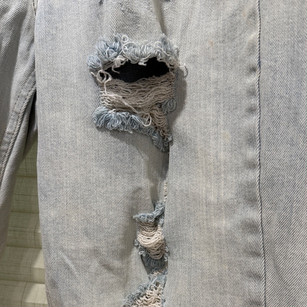 Distressed Light Gray Jeans - Picture 2 of 3